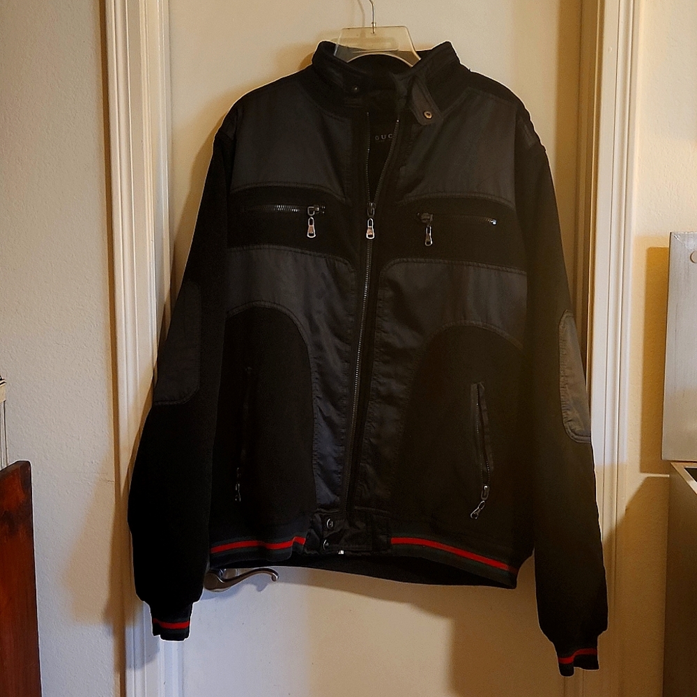 Men's Gucci Bomber Jacket, Black XXL